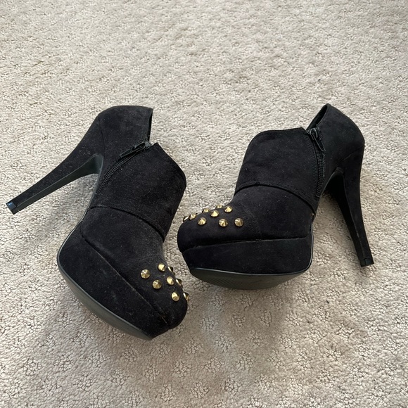 Studded Heeled Ankle Booties - Picture 2 of 6